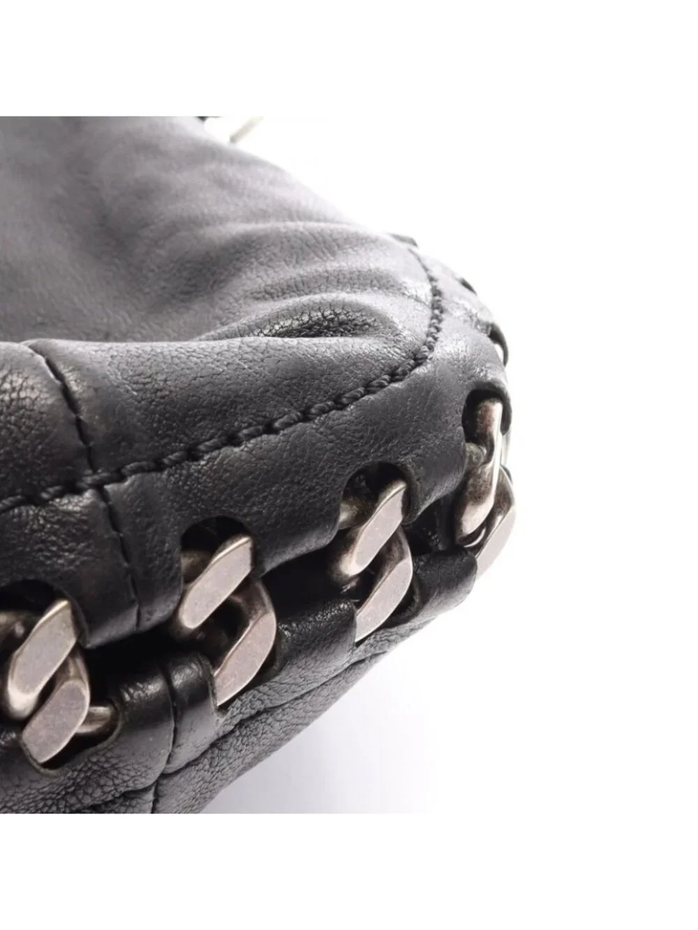 Chanel Shoulder Bag Hobo Black Leather